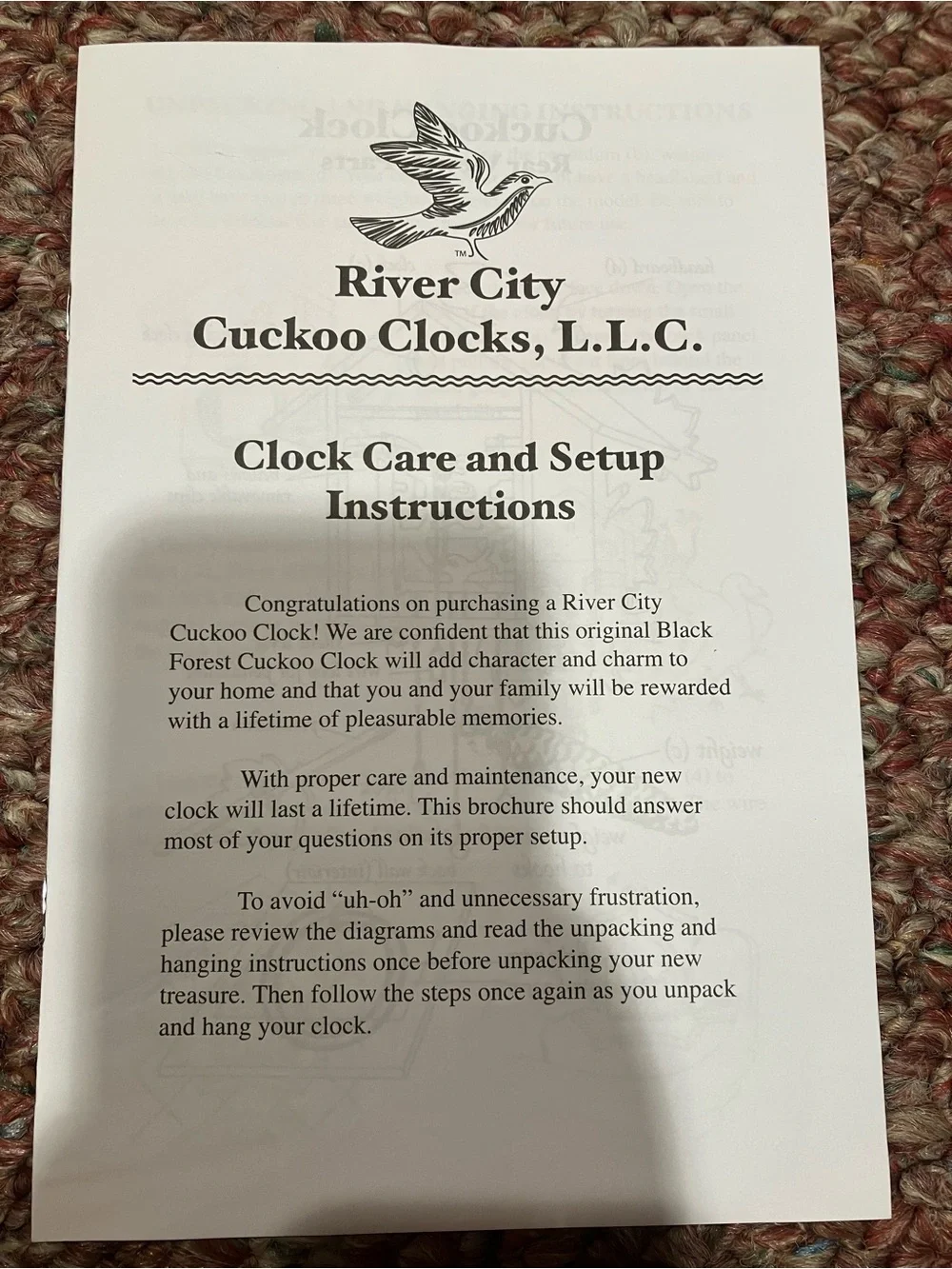 River City Cuckoo Clock 13” Eight Day, Five Hand-carved Maple Leaves